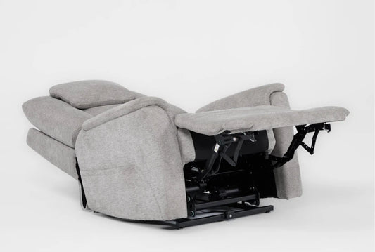 Repose Grey Flexsteel Zecliner 40" Large Power Zero Gravity Dual Motor Lift Sleeping Recliner With Power Headrest Power Lumbar USB Heat & Massage