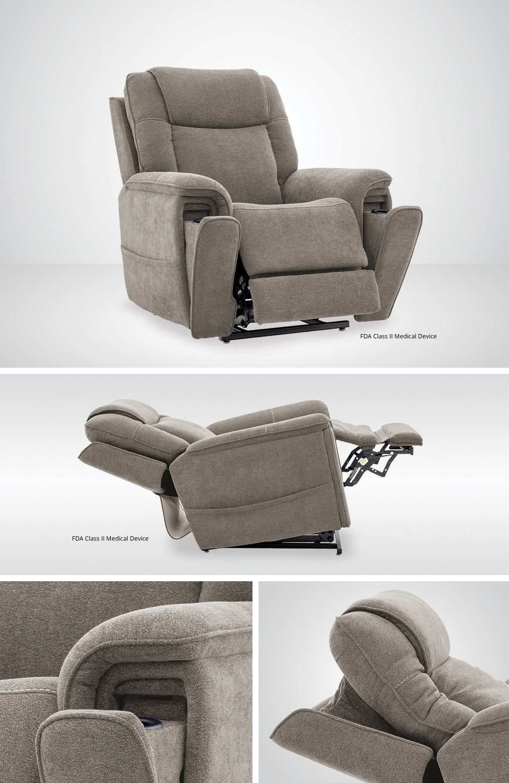 Mega Motion MM-3600 Trio Mezzo Single Motor Lift Chair with Adjustable Headrest