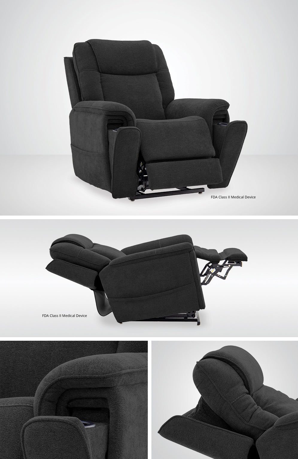 Mega Motion MM-3600 Trio Mezzo Single Motor Lift Chair with Adjustable Headrest
