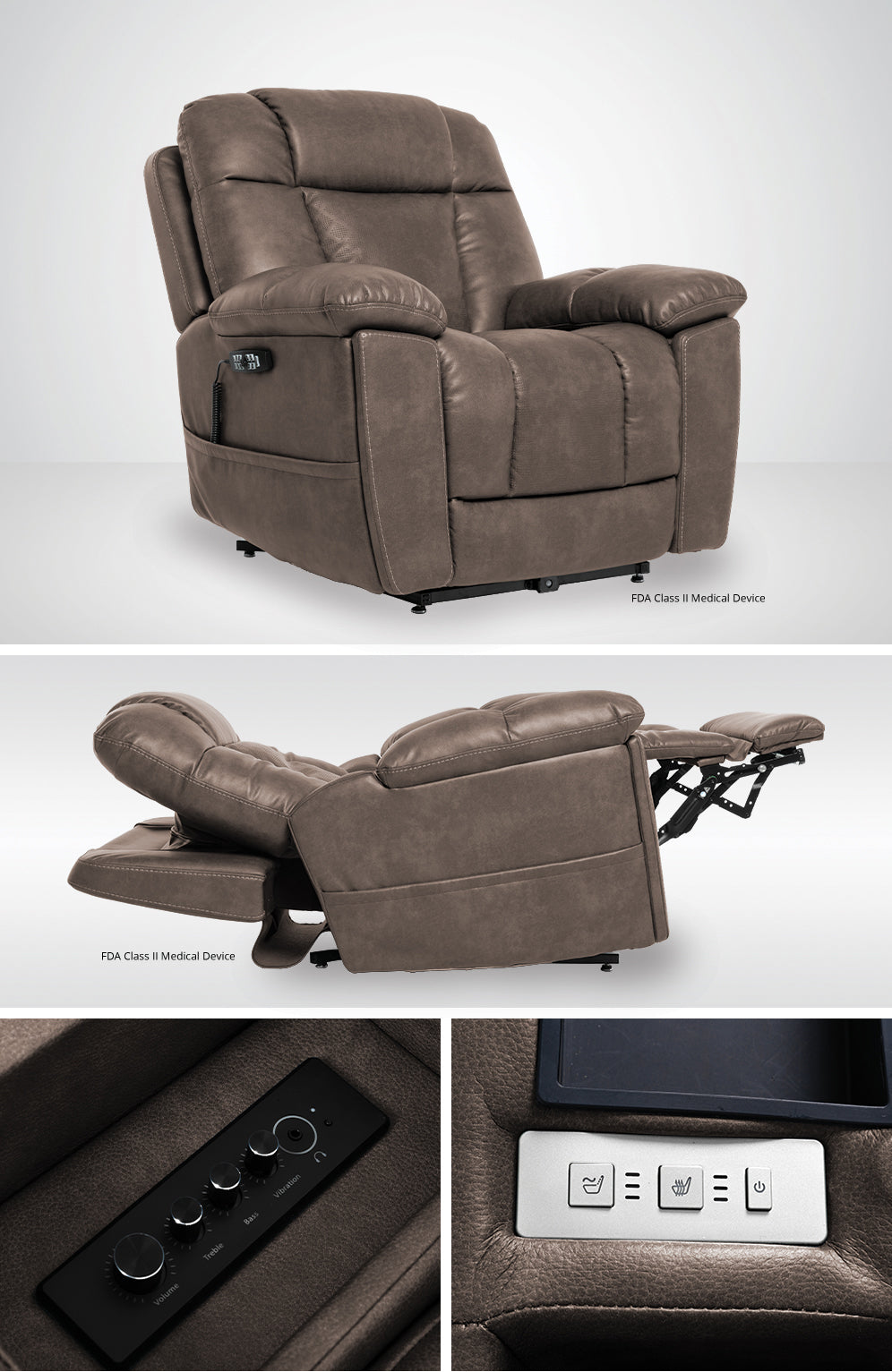 Mega Motion MM-8945 iNFI Immerse Infinite Position Lift Chair with Integrated Audio