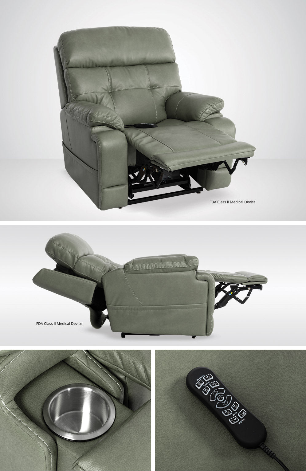 Mega Motion MM-3815 iNFI Elite Infinite Position Lift Chair with Air Massage