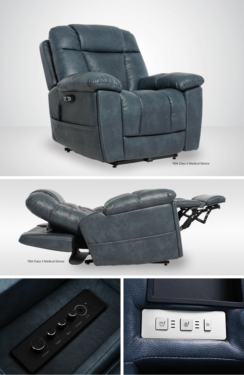 Mega Motion MM-8945 iNFI Immerse Infinite Position Lift Chair with Integrated Audio
