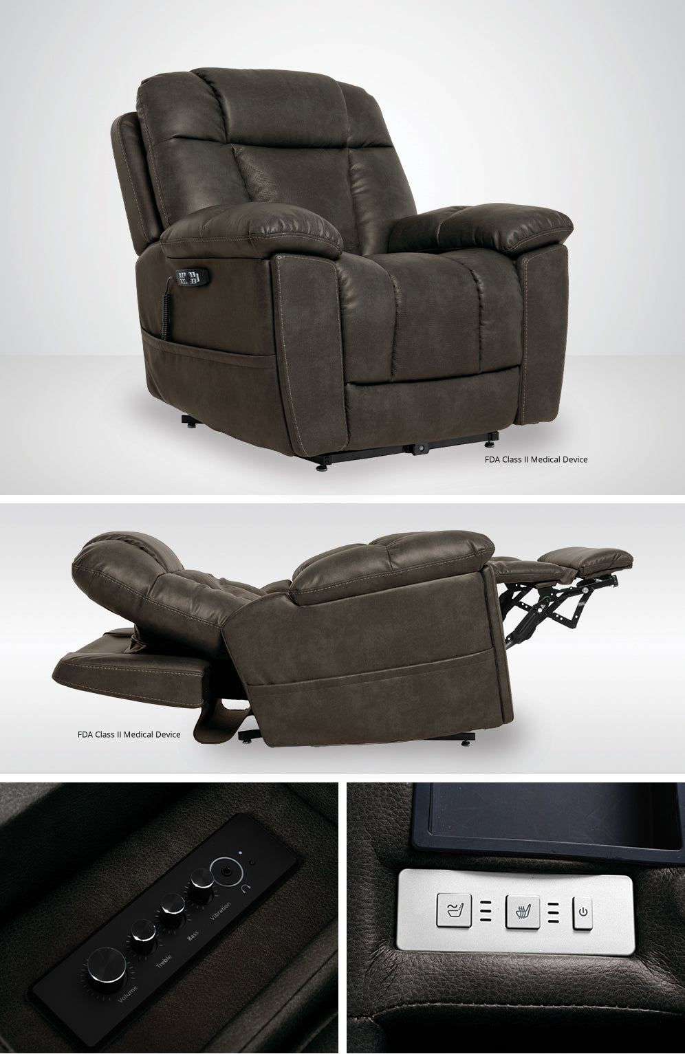 Mega Motion MM-8945 iNFI Immerse Infinite Position Lift Chair with Integrated Audio