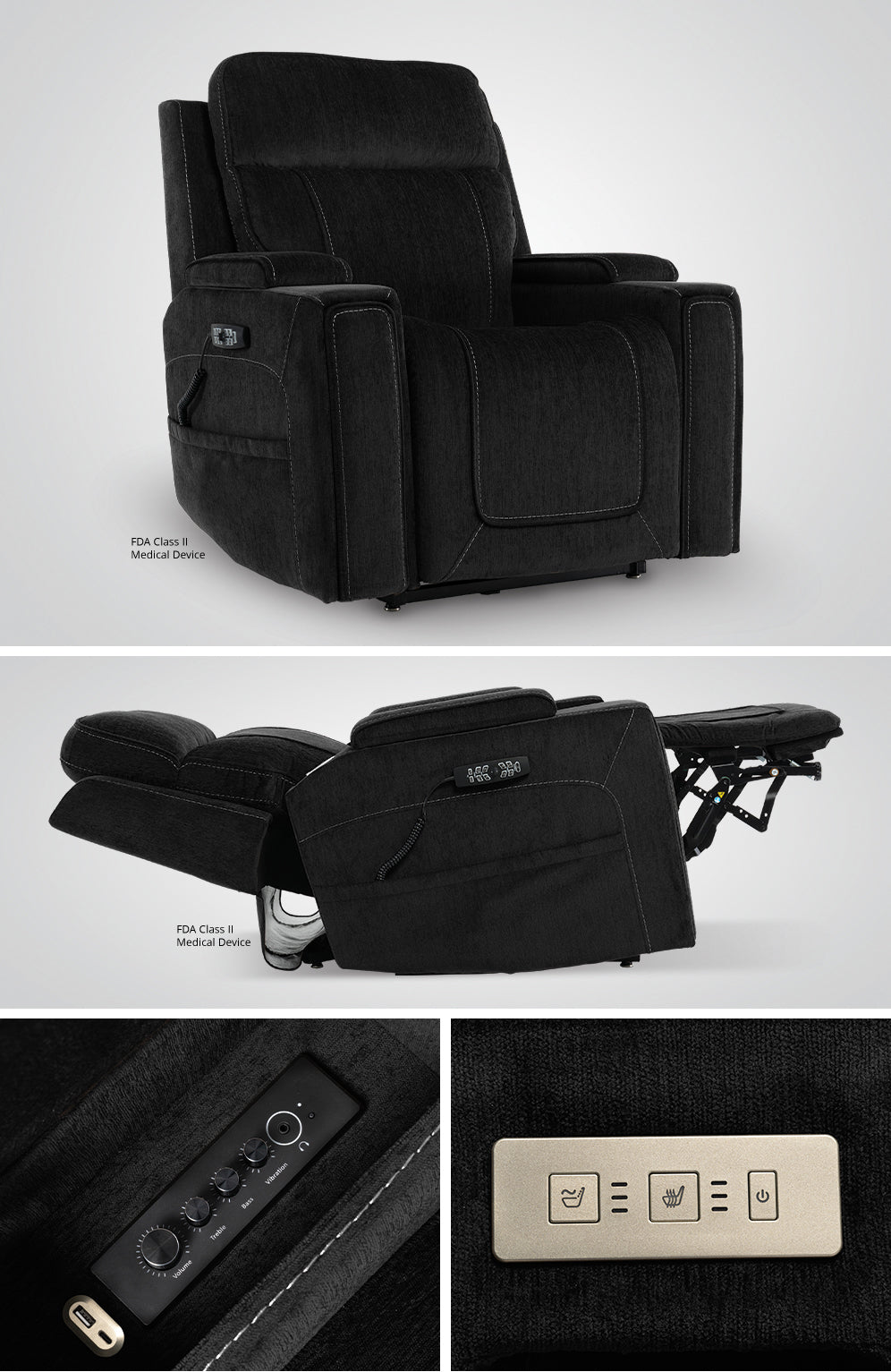 Mega Motion MM-8955 iNFI Immerse Infinite Position Lift Chair with MegaGuard Fabric