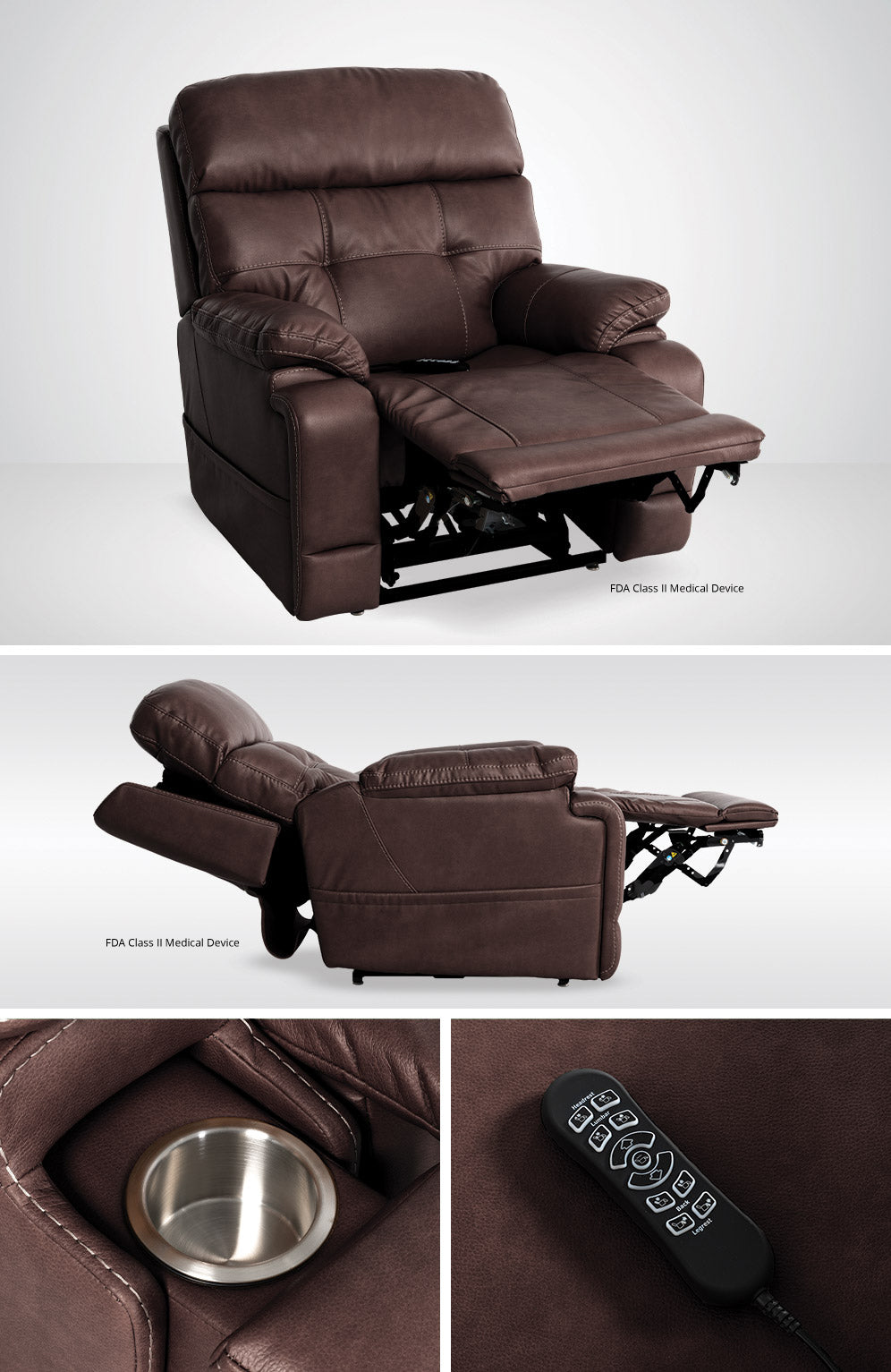 Mega Motion MM-3815 iNFI Elite Infinite Position Lift Chair with Air Massage